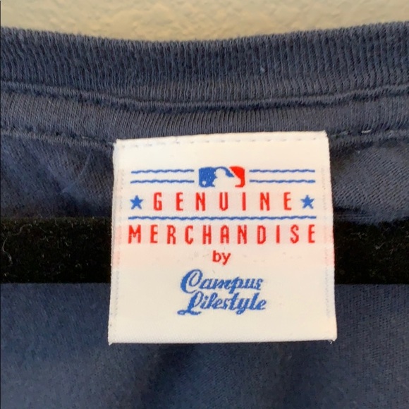 Navy blue /Angles baseball v neck t-shirt. - Picture 3 of 3